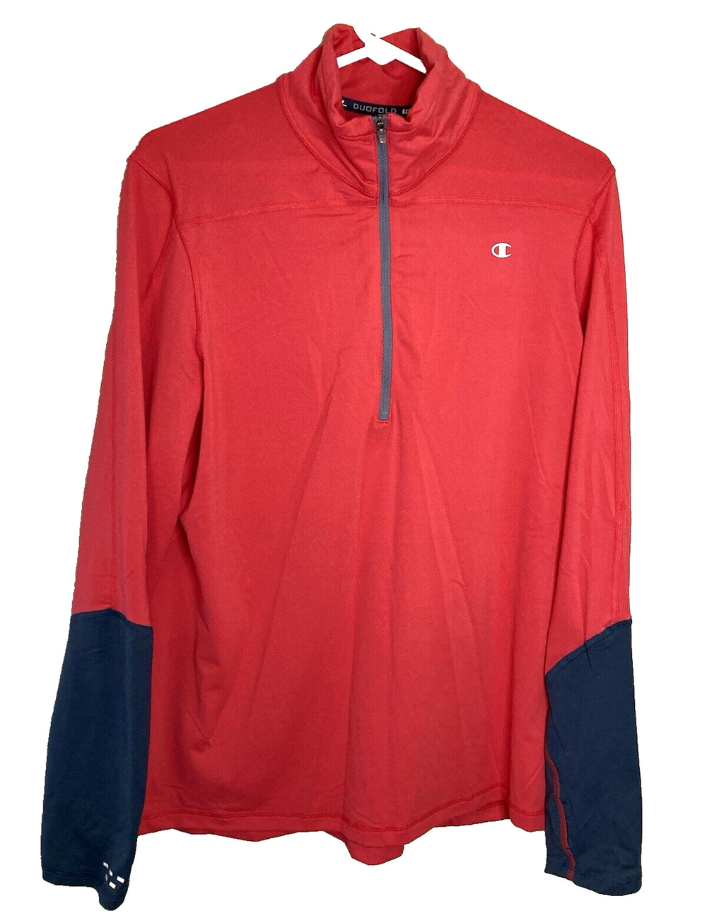 Champion Duofold Warm CTRL Pullover Women's XL Orange 1/4 Zip Performax Stretch